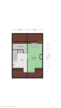 Floorplan - Magnoliastraat 12, 3297 BC Puttershoek